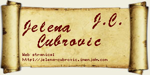 Jelena Čubrović vizit kartica